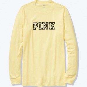 PINK Victoria's Secret Tops - VS PINK LONG SLEEVE CAMPUS TEE PINK Victoria's Secret Tops - VS PINK LONG SLEEVE CAMPUS TEE